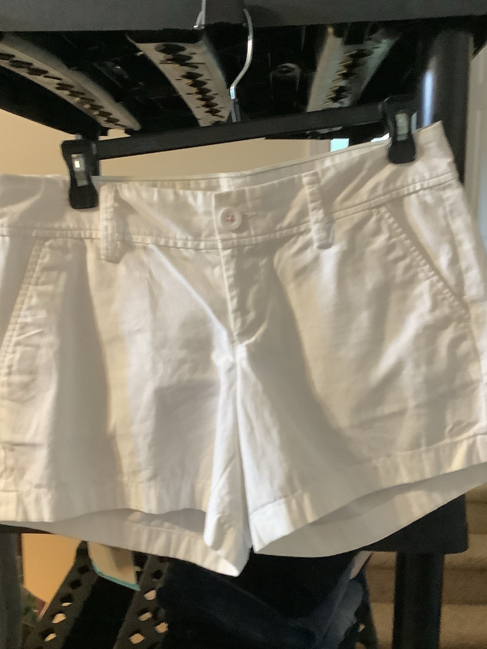 Lilly Pulitzer White High-Waist‎ Cotton Callahan Shorts
